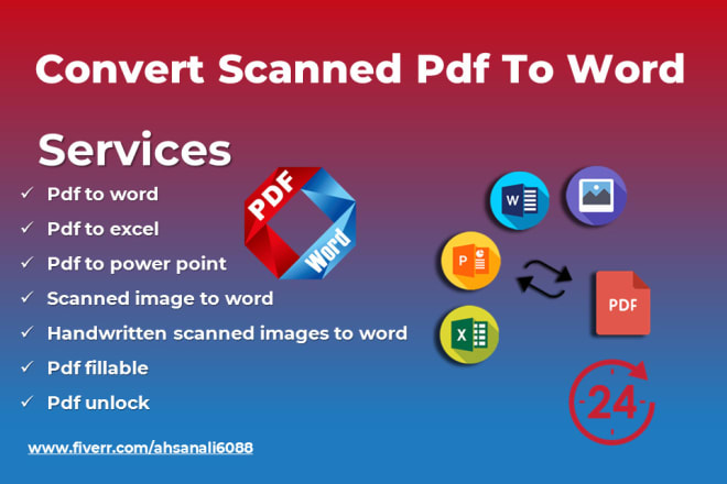 I will convert scanned pdf to word in 24 hours