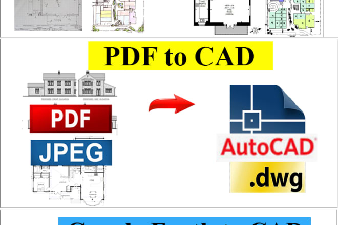 I will convert sketches, pdf, google earth images, scanned drawings to autocad