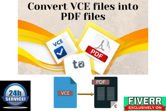 I will convert vce file to pdf