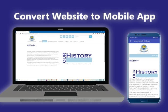 I will convert website to an android and ios app