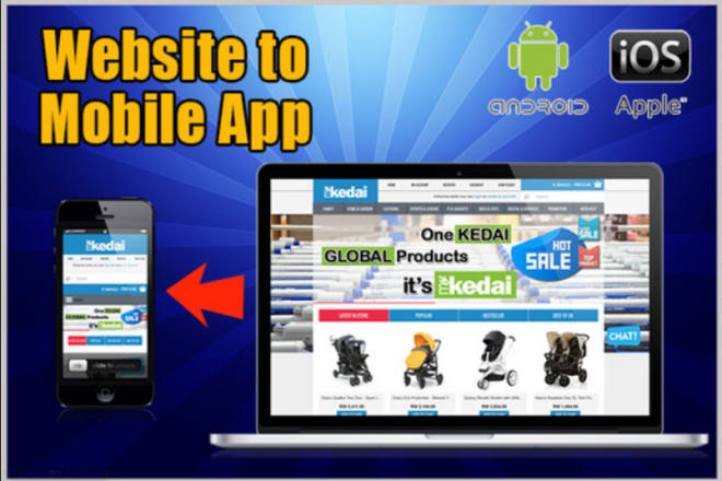 I will convert website to android app and ios app