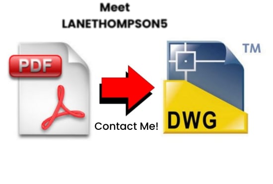 I will convert your PDF to dwg, dxf or dgn editable drawing document