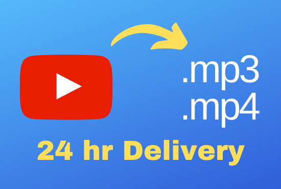 I will convert your youtube video to mp3 or mp4 video and audio