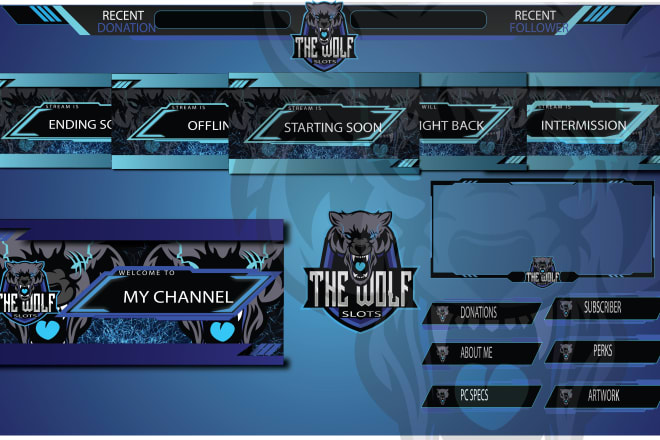 I will craft professional and animated twitch logo, overlay and panel