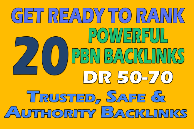 I will create 20 DR 50 backlinks homepage