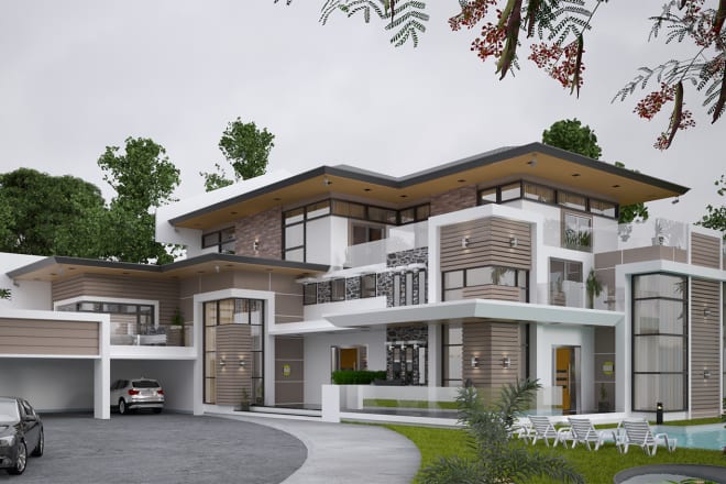 I will create 3d model and realistic render exterior and interior