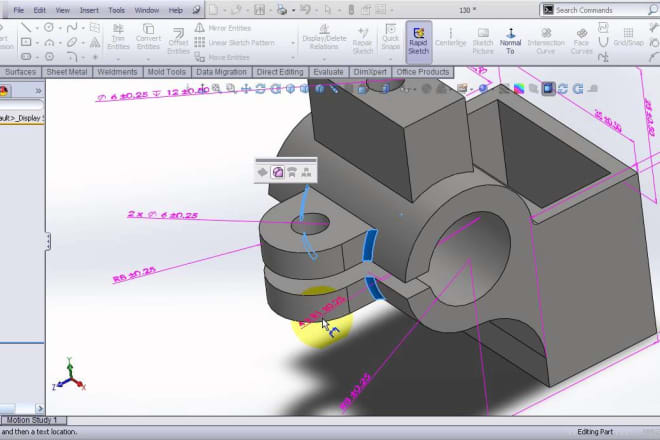 I will create 3d solidwork and creo models from sketches,drawings