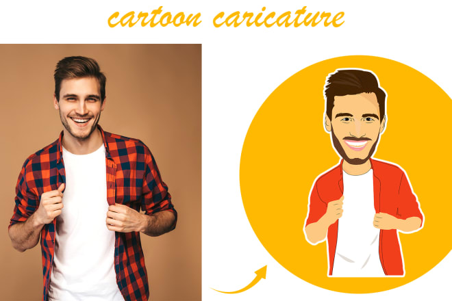 I will create a cool portrait big headed cartoon caricature of you