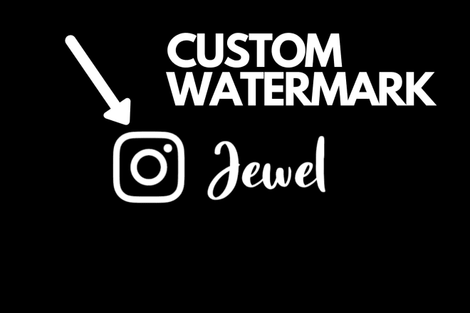 I will create a custom watermark for instagram