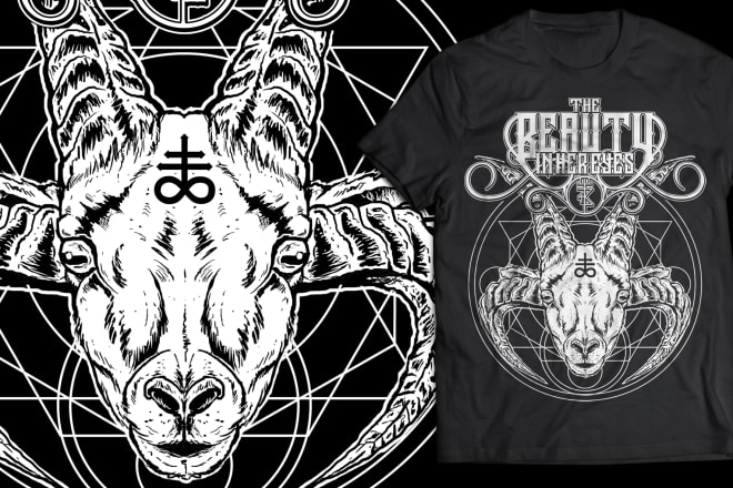 I will create a death metal t shirt design for your band or brand