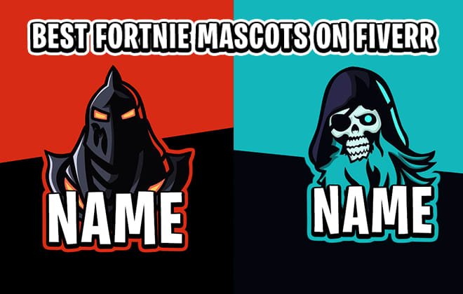I will create a fortnite mascot logo for you