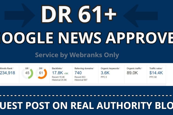 I will create a guest post on my google news approved website homepage link