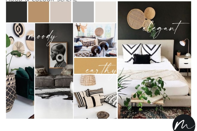 I will create a layout mood board and 3d rendering