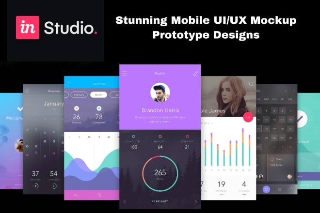 I will create a mobile app UI UX design in invision studio