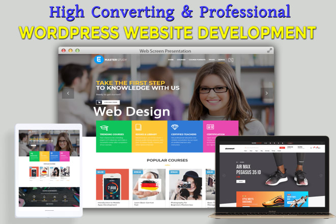 I will create a modern wordpress website design, blog, landing page