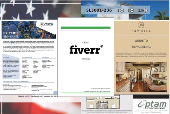 I will create a PDF brochure for your product, company or project