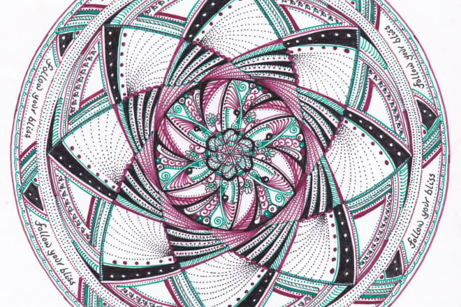 I will create a personal 4x4 mandala for digital dowload