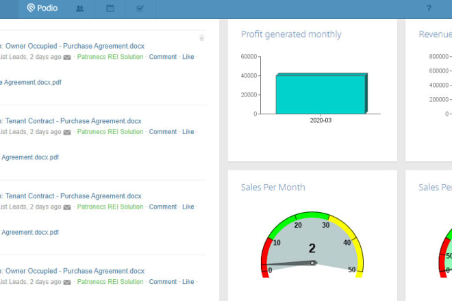 I will create a podio real estate CRM for you