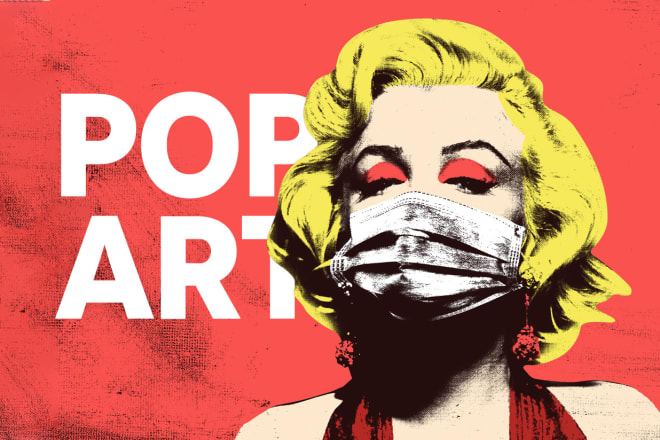 I will create a popart image like marilyn monroe art by andy warhol
