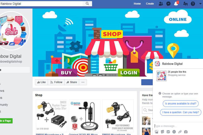 I will create a professional affiliated facebook shop