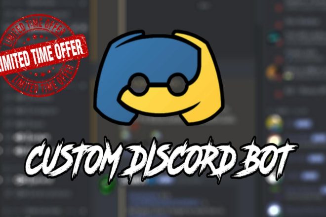 I will create a professional custom discord bot