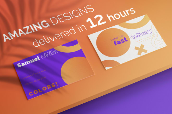 I will create a professional design for business card in 12 hours