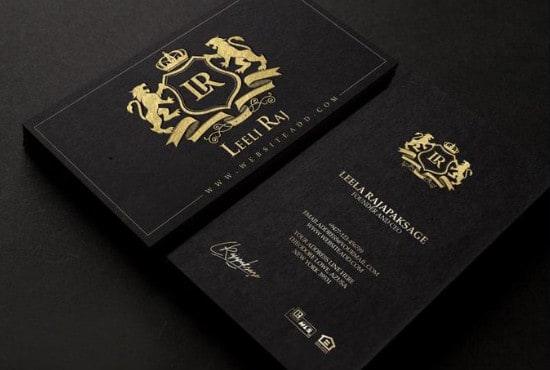 I will create a professional luxury business card design