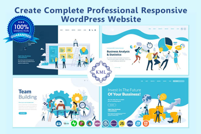 I will create a professional responsive wordpress website design