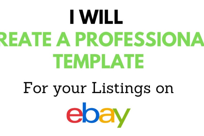 I will create a professional template for your ebay ds store