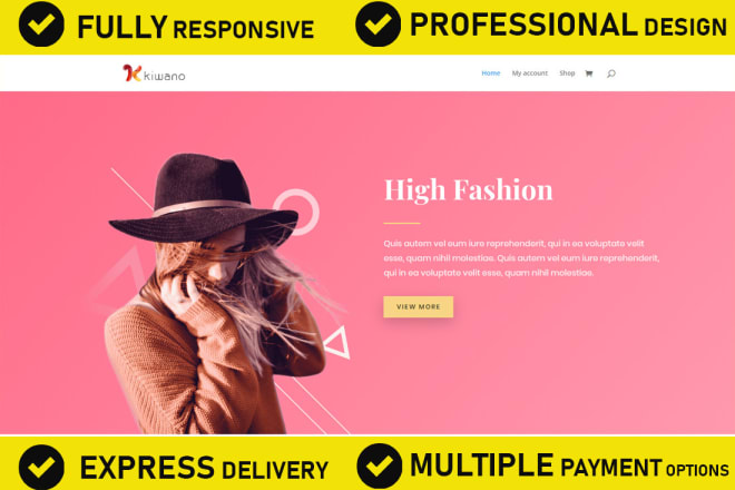 I will create a professional wordpress ecommerce website or online store