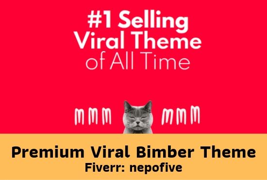 I will create a wordpress site with premium viral bimber theme