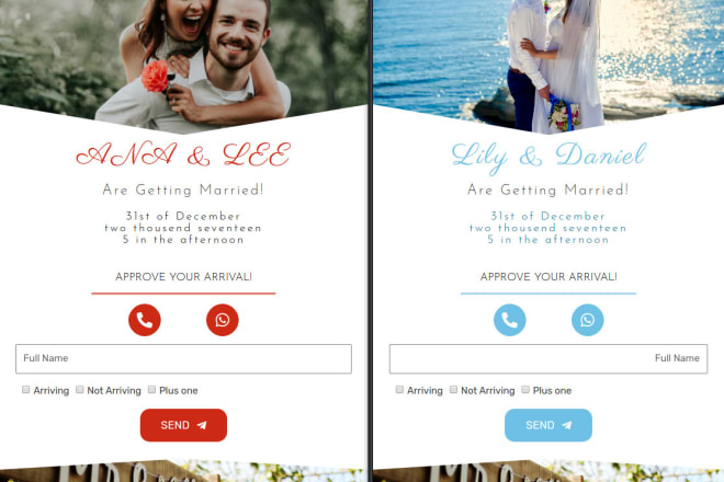 I will create an amazing online wedding invitation and guests approval