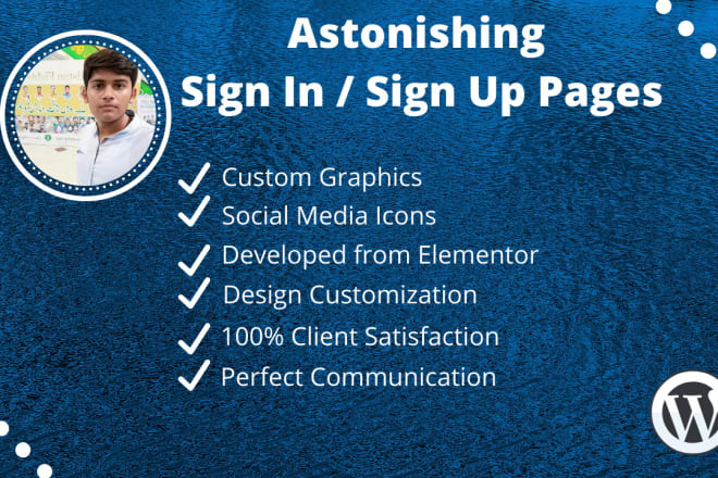 I will create an astonishing sign in sign up page for you