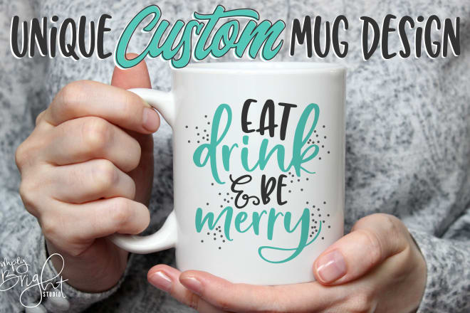 I will create an awesome custom coffee mug design