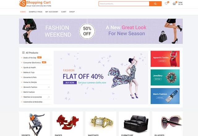 I will create an ecommerce website, online store, online webshop
