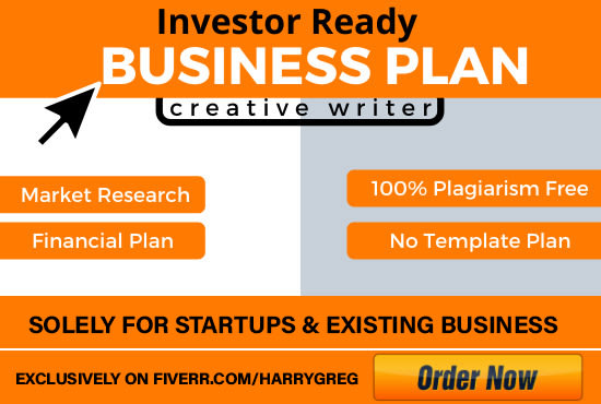 I will create an investor ready business plan for startups,market research pitch deck