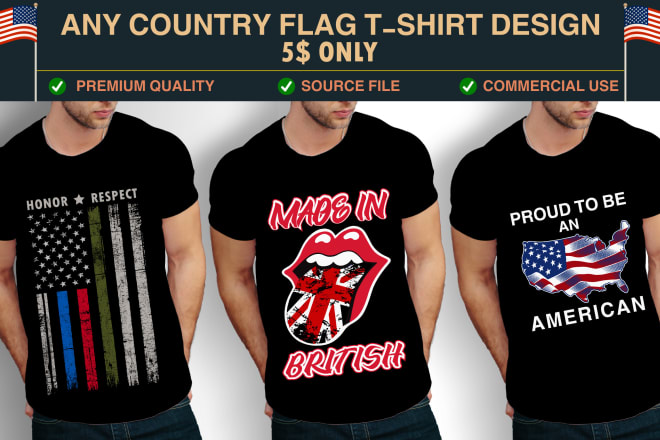 I will create any flag t shirt design