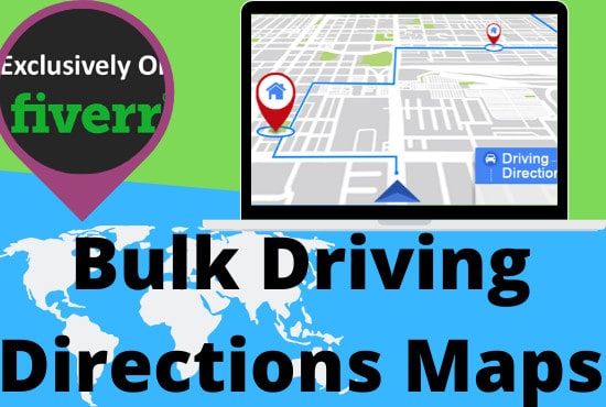 I will create bulk 2000 custom google driving direction maps links and embed codes