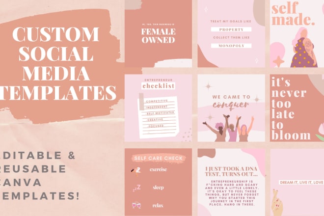 I will create canva instagram templates for a beautiful feed
