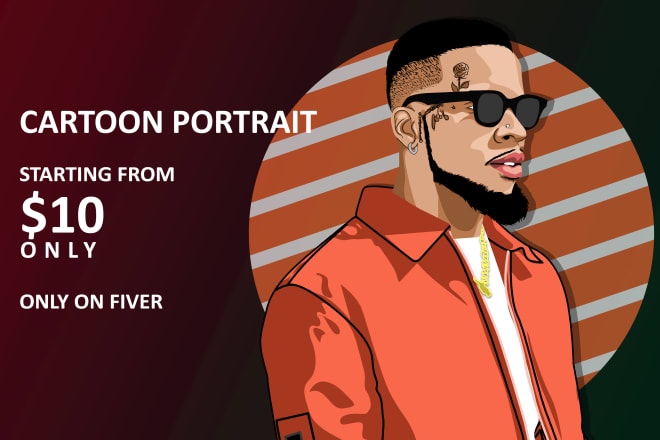 I will create cartoon portrait and illustration from your image