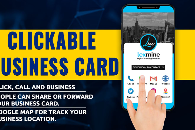 I will create clickable digital business card