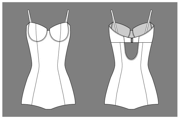 I will create clothing technical flat sketch