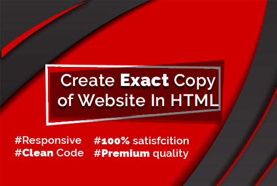 I will create, copy website in html template