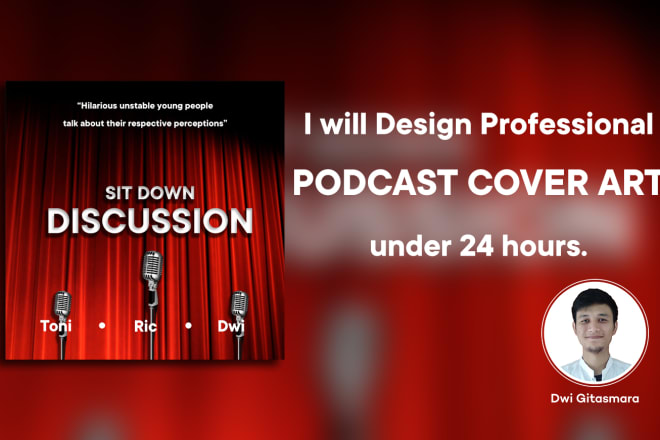 I will create creative podcast cover under 24 hours