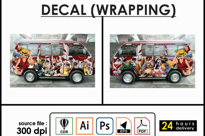 I will create decal wrap and sticker for your vehicles and other items