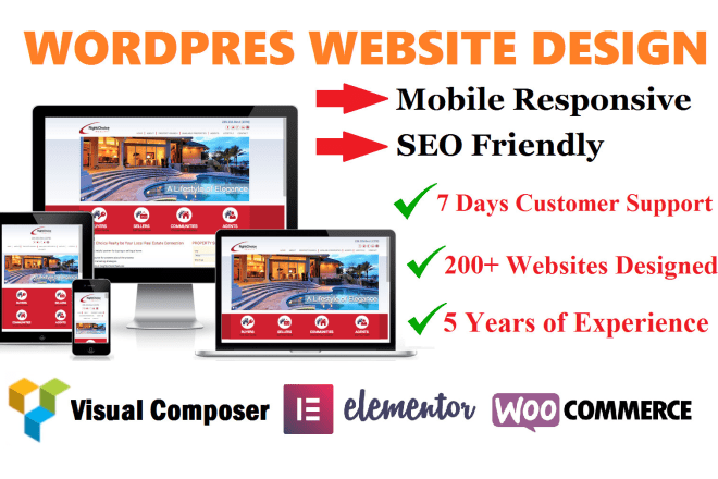 I will create, design responsive wordpress website design