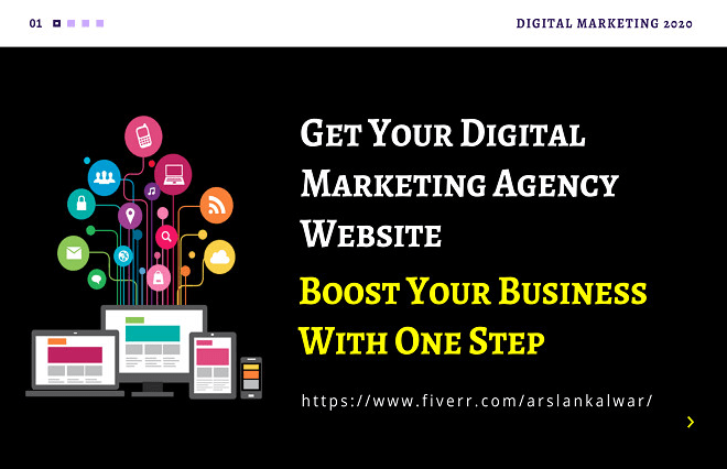 I will create digital marketing agency website