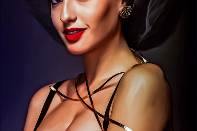 I will create digital painting artwork of your portraits