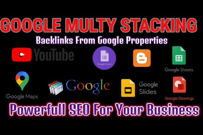 I will create google authority SEO stacking with link building powerfull your business