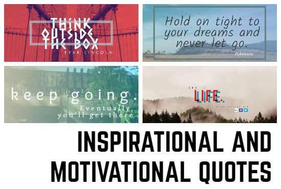I will create inspirational and motivational quotes with your logo